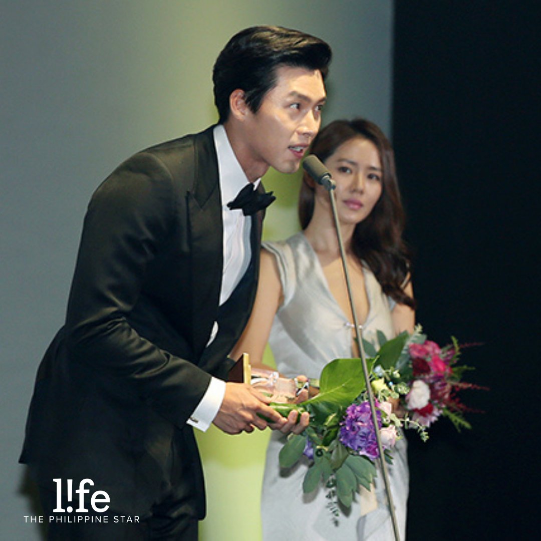 philstarlife's tweet photo. Hyun Bin and Son Yejin’s relationship has always had the kilig elements of a real-life K-drama. 😍 Who knew that an adorable cameo in Secret Garden would be the start of their fairytale love story? 

#HyunBin #SonYejin #BinJin #CelebrityCouples https://t.co/5g9dN6BJkh