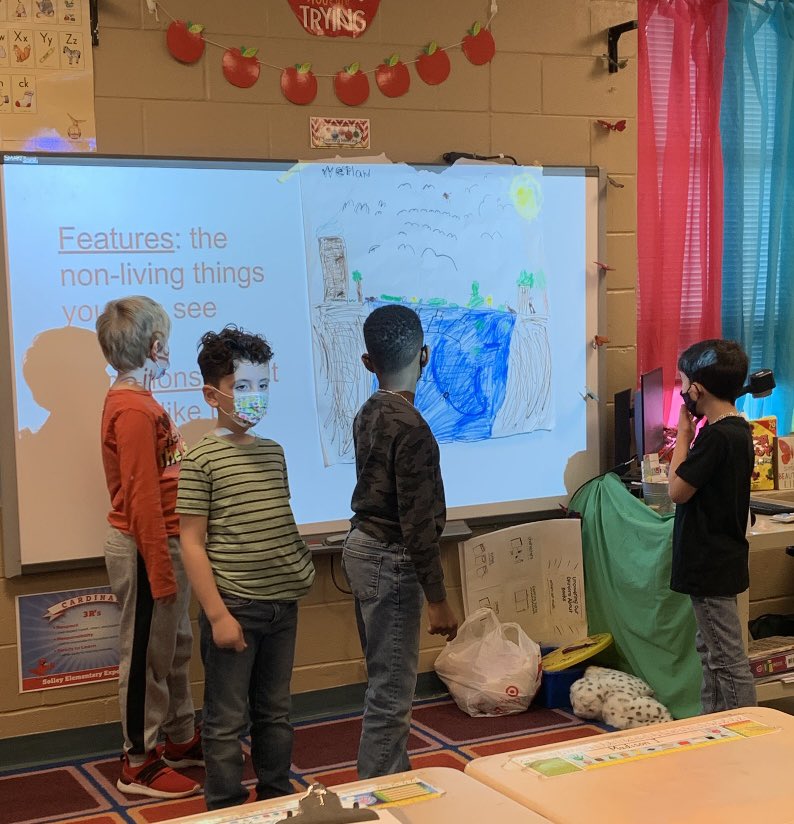 We love infusing drama in science! Students participated in making  collective drawings and then took the class on a guided tour while explaining the diversity, features and conditions of their habitat. <a href="/AACPSArtsEngage/">AACPSArtsIntegration</a> <a href="/AACPS_K5Science/">AACPS Elementary Science Office</a> <a href="/Ms_Ferri_/">Mia Ferri</a> <a href="/SolleyAACPS/">SolleyAACPS</a>
