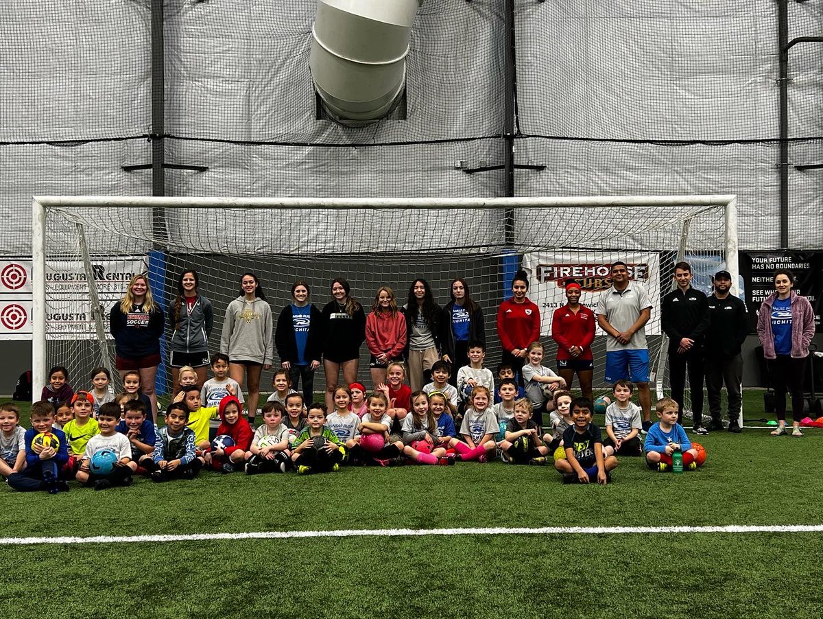 A couple of our girls in the community tonight helping @rushwichita with their junior academy!