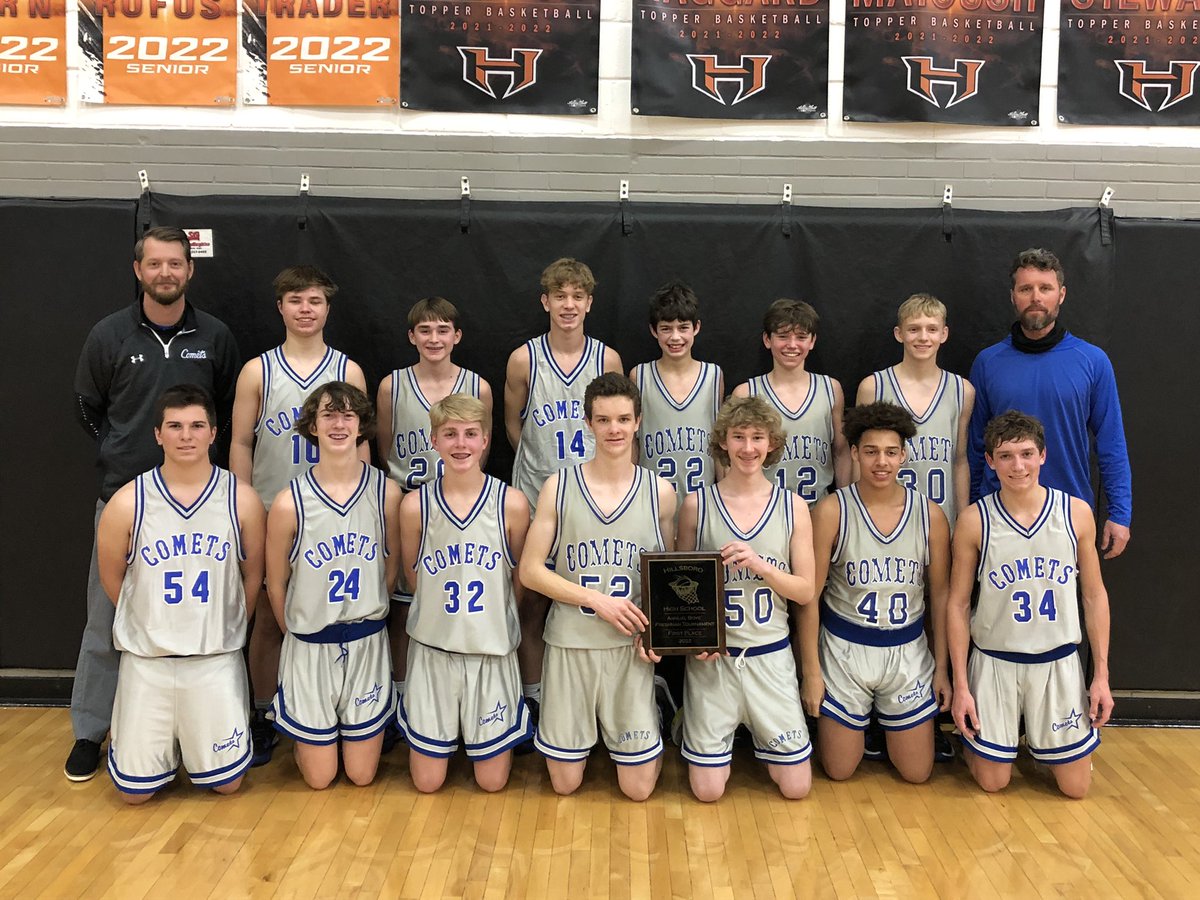 ghs_comets's tweet photo. Congrats to Coach Swalley, Coach Doll and the freshman boys basketball team for winning the Hillsboro Freshman Tournament!! @GHSComets @wgel1017 https://t.co/fGyiy2y0mv