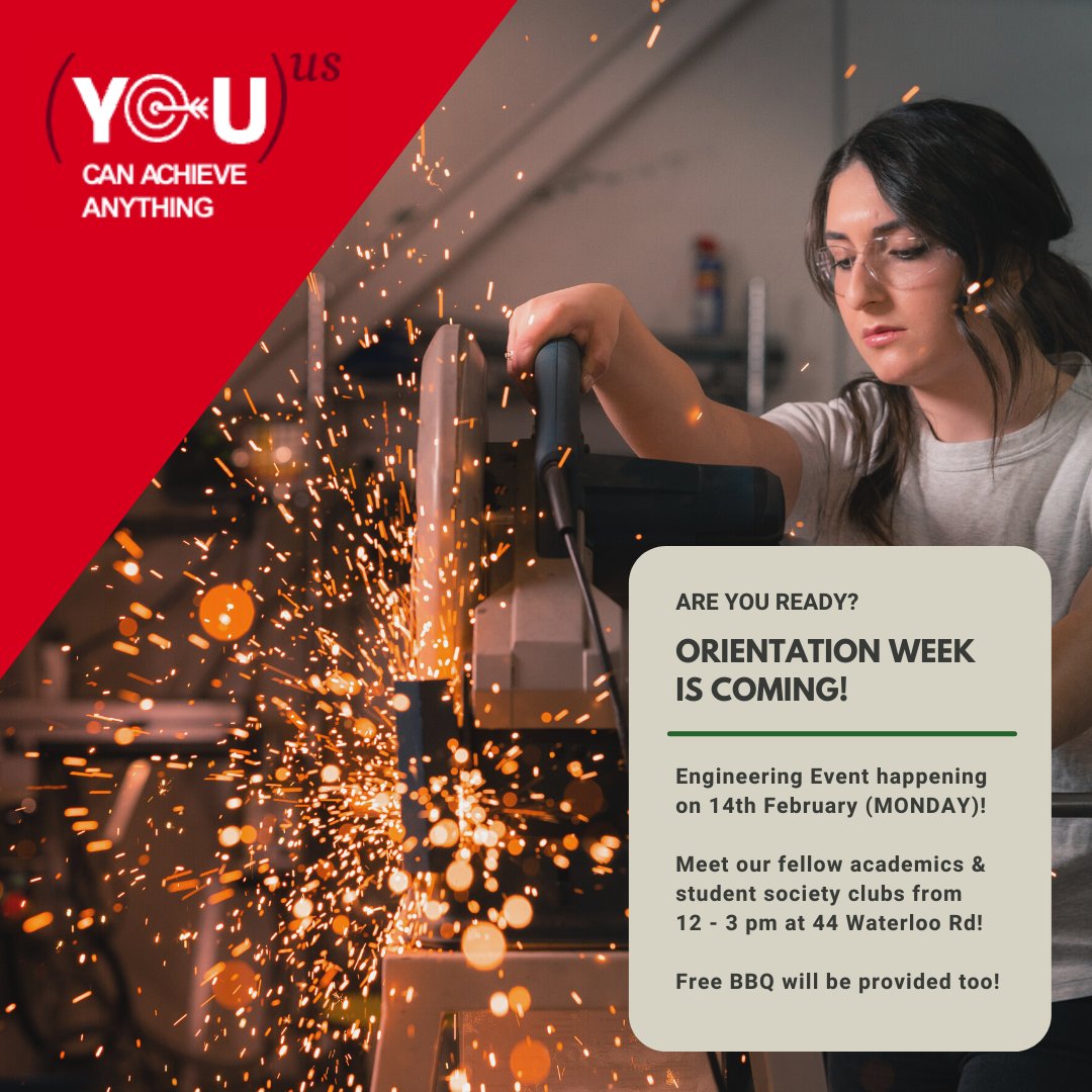 Are you ready?! Come join us for Session 1 2022 O-Week Engineering Welcome Event happening on Monday 14th February 2022 at 44 Waterloo Rd! 📣💯😇 #macquarieuniversity #mqengineering #orientation