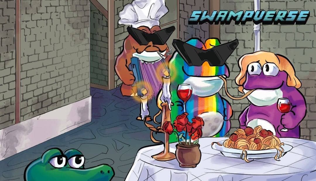 "Lady and the Swamp" - A Valentines Day classic about two Swampers madly in love <a href="/SwampverseNFT/">Swampverse</a> #swampversevalentine #ladyandtheswamp