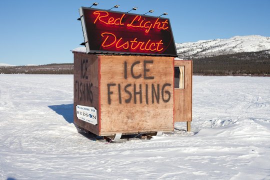 Adam Music on X: Scenes from the ice fishing shanty set in Hudson