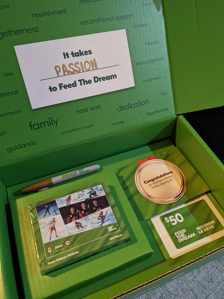 serenagill7's tweet photo. Thank you to @sobeys for this Family Viewing Kit! It takes PASSION to feed the dream. #FeedTheDream https://t.co/m2JfbsEjc2