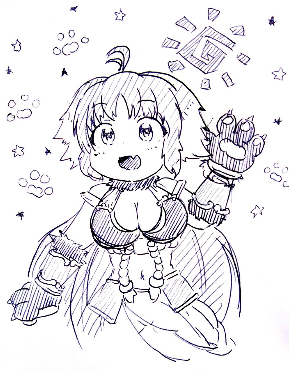 さっそくアナログ絵描いた。
さくっと15分。下書きなし資料なし。
やっぱり描き具合が違うな、しっくりくる 