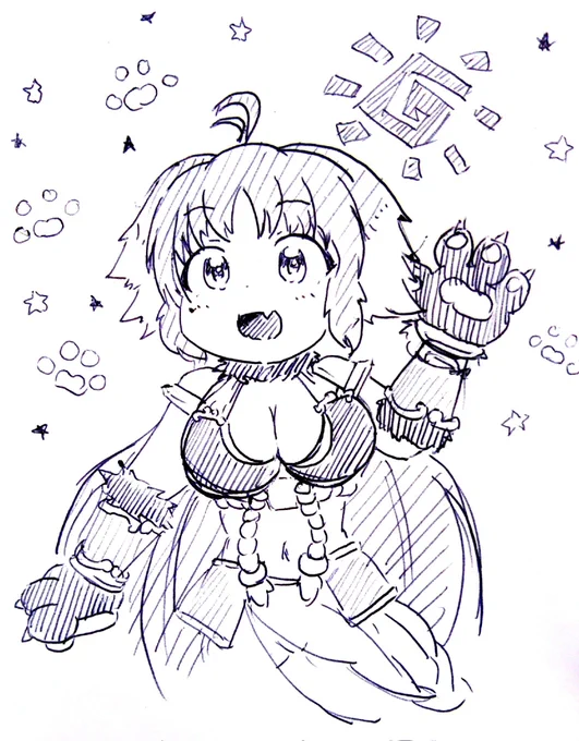 さっそくアナログ絵描いた。
さくっと15分。下書きなし資料なし。
やっぱり描き具合が違うな、しっくりくる 