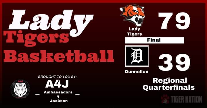 A4JaxTigers's tweet image. The Lady Tigers put together a dominating performance to advance to the Regional Semifinals where they will travel for a match-up with Rutherford High School next Tuesday night! 
#a4j #TigerPride #KeepRoaring 🐅 #SurviveAndAdvance