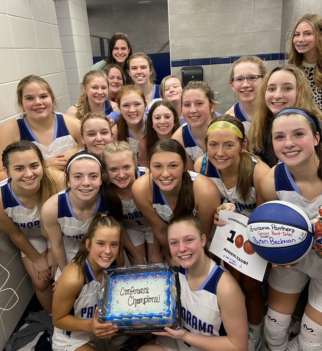 Conference Champs ✅  15-0!

🤩Payton Beckman surpassed sister Bailey Beckman (1579) in career total points. She sits at 1594.

🥳Laci hit the 100 assist club for the second season in a row!

Now ON TO THE TOURNAMENT RUN!
#PlayforHER