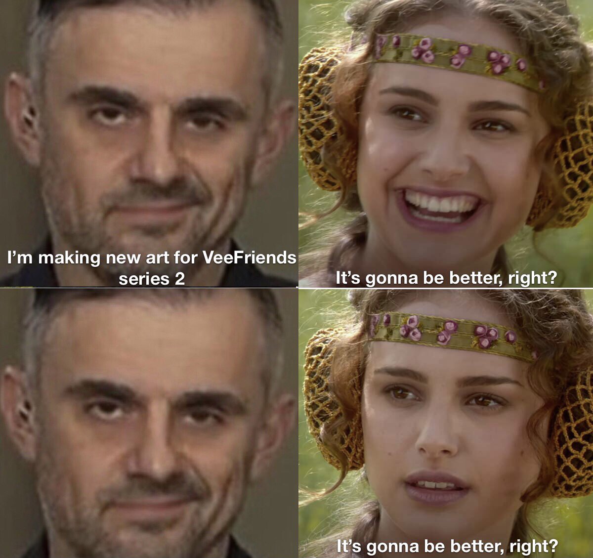 CycloneSinger's tweet photo. All out of love for you @garyvee ❤️
I hope you get a laugh 😂🤙🤘
#MEMES #garyvee #veefriends https://t.co/cFmaMCDNed