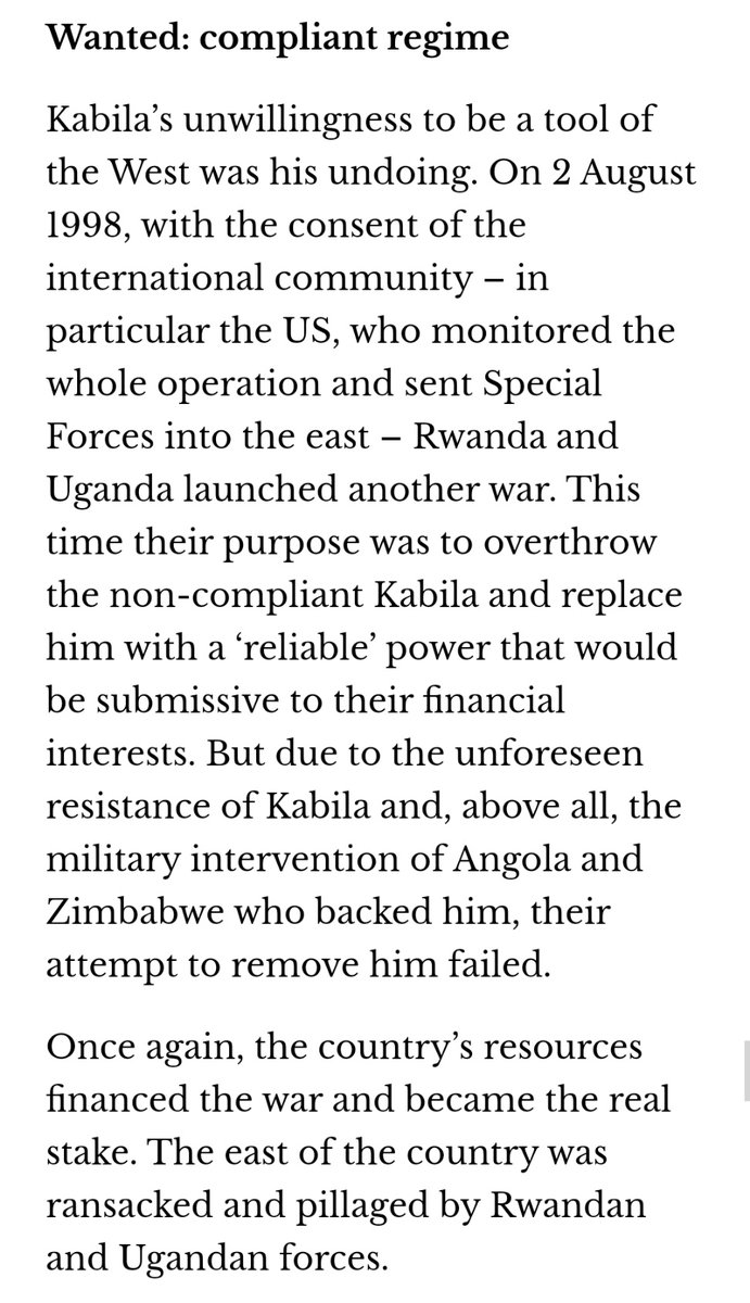 Yvette Carnell claim Pan-Africanism is in Shables because the U.N asked Uganda to pay reparations to Congo. Ironic because it was America that trained &amp; armed Ugandan troops &amp; pushed Uganda to invade Congo so that American companies could steal Congolese resources.