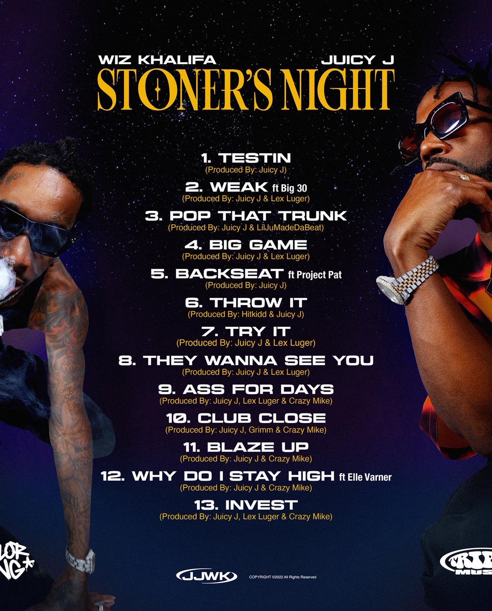 therealjuicyj's tweet photo. Here’s the track listing and the link to Stoner‘s night: https://t.co/NbvOSaLnWy https://t.co/TDtFWKhvhw