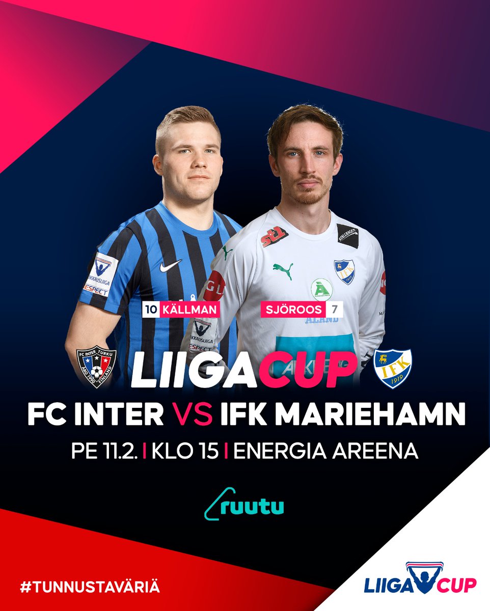 Veikkausliiga's tweet photo. Liigacup jatkuu iltapäivällä yhdellä ottelulla, kun avausottelussaan HJK:n vieraskentällä yllättänyt IFK Mariehamn vierailee Turun Energia Areenalla.

@RuutuUrheilu välittää kello 14.50 alkaen.

📺 https://t.co/2TbQGTp6E1

#veikkausliiga #liigacup
#INTIFKM https://t.co/W2cXxkmHAo