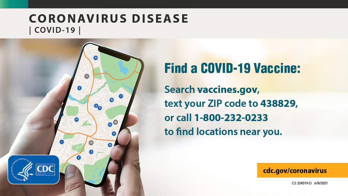 Schedule your #COVID19 vaccination and take a step toward getting back to doing the things you love with the people you love.

Getting vaccinated is safe, easy, and free. Schedule your vaccine today: vaccines.gov
#CDC #PublicHealth #Science #Coronavirus #SleeveUp