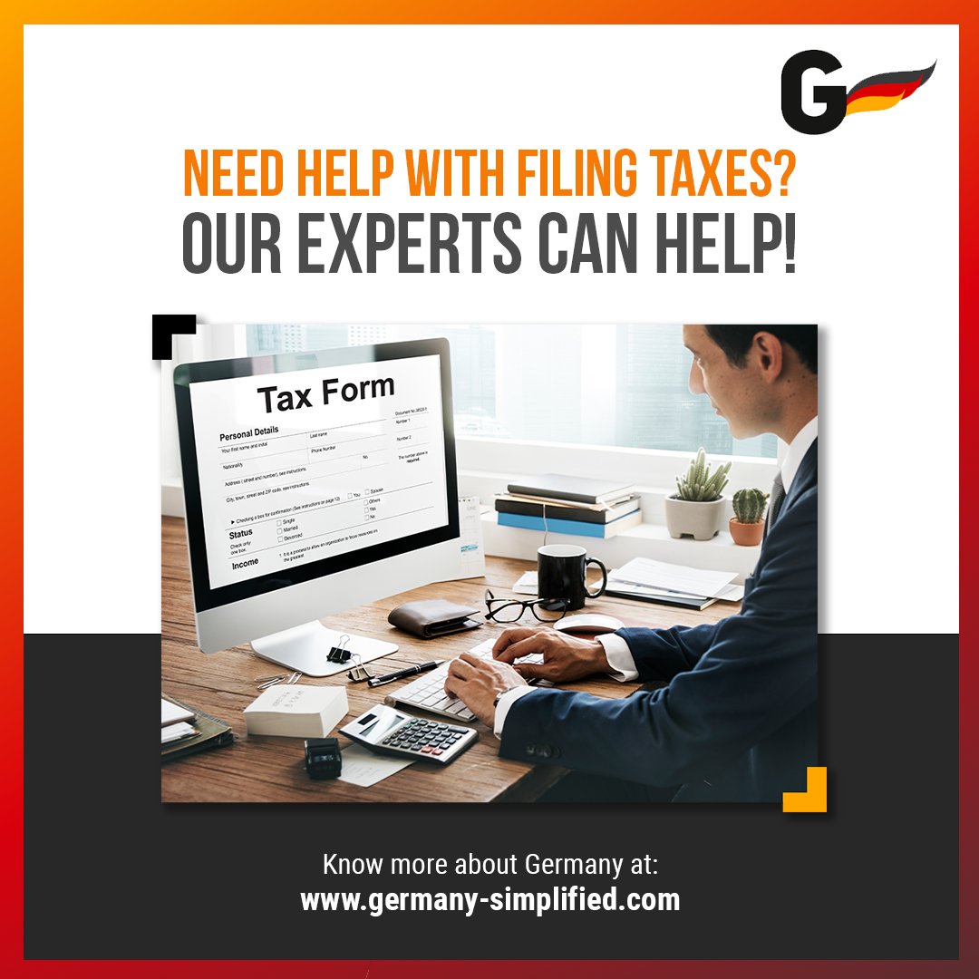 germanysimple's tweet image. Filing taxes in Germany is a stressful job. Our certified tax advisors will help you with your financial affairs, which could be straight or complex depending on the profession you have

#GermanySimplified #germany #triptogermany