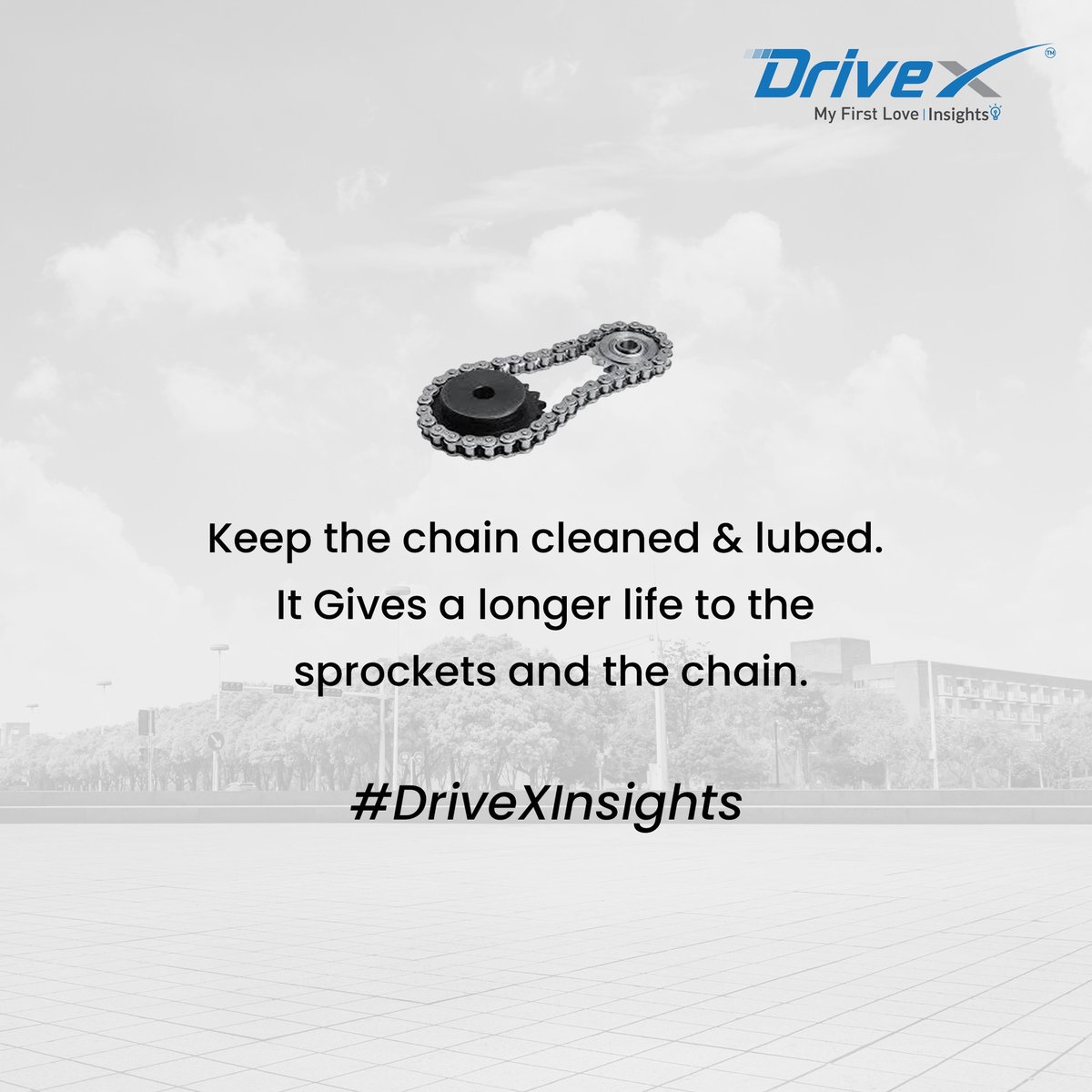 the_drivex's tweet image. Keep the chain cleaned &amp;amp; lubed. It gives a longer life to the sprockets and the chain.
#Drivex #BikeChain #DriveXInsights #BikeTips #MaintainanceTips