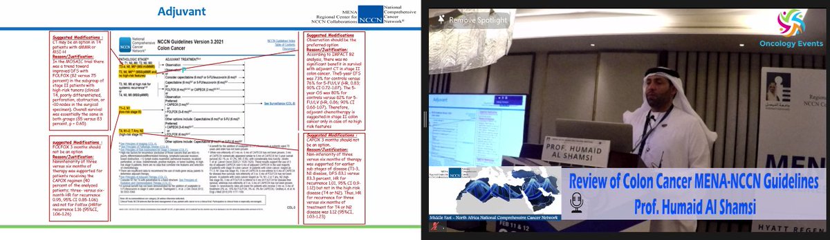 Oncology_Events's tweet image. Review of Colon Cancer #MENA_NCCN GuidelinesProf. Humaid Al Shamsi @alshamsi2000