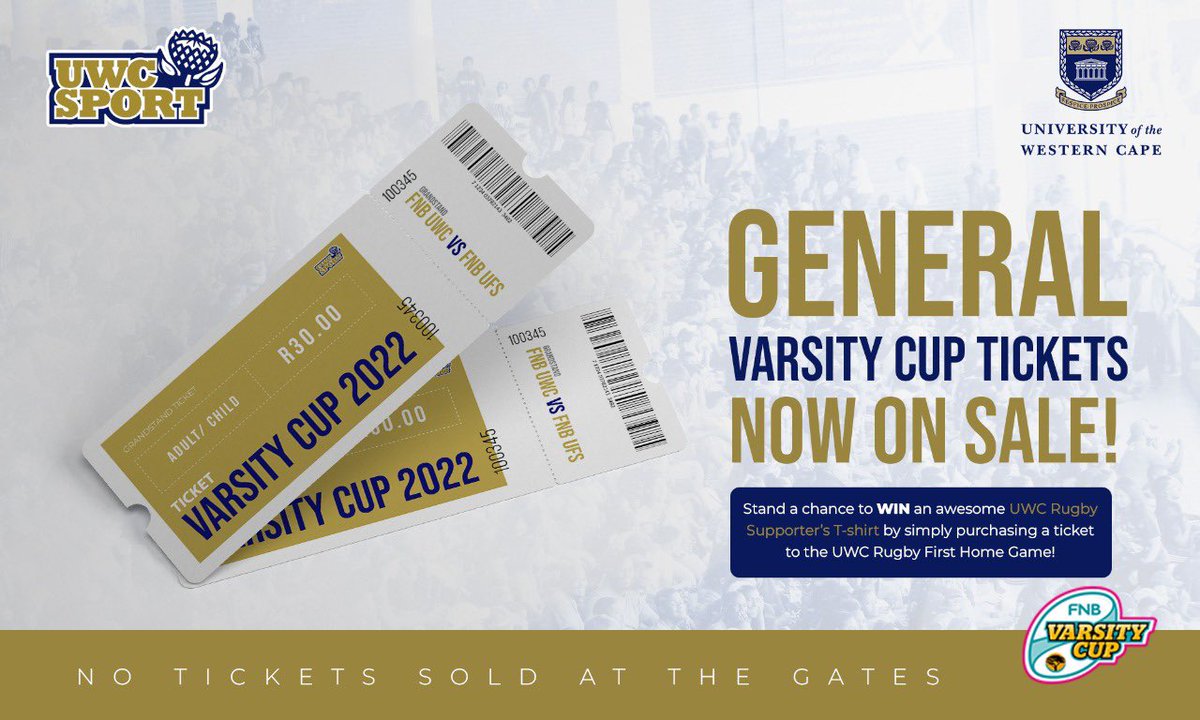 You stand a chance of winning an awesome UWC Rugby Supporter’s T-Shirt by simply purchasing a ticket to the match against @shimlasrugby on Monday!

Link in bio to book your tickets 🎟🏉

#WeAreUWCSport #UnitedWeConquer #UWCRUGBY #VarsityCup #RugbyThatRocks