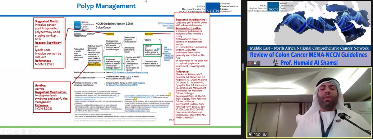Oncology_Events's tweet image. Review of Colon Cancer #MENA_NCCN GuidelinesProf. Humaid Al Shamsi @alshamsi2000