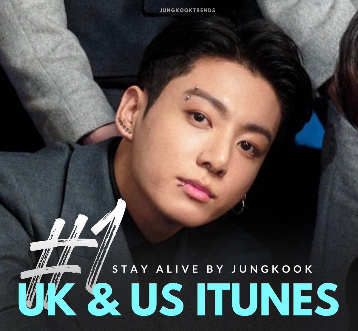 Stay alive by Jungkook has reached #1 on both USA and UK iTunes.