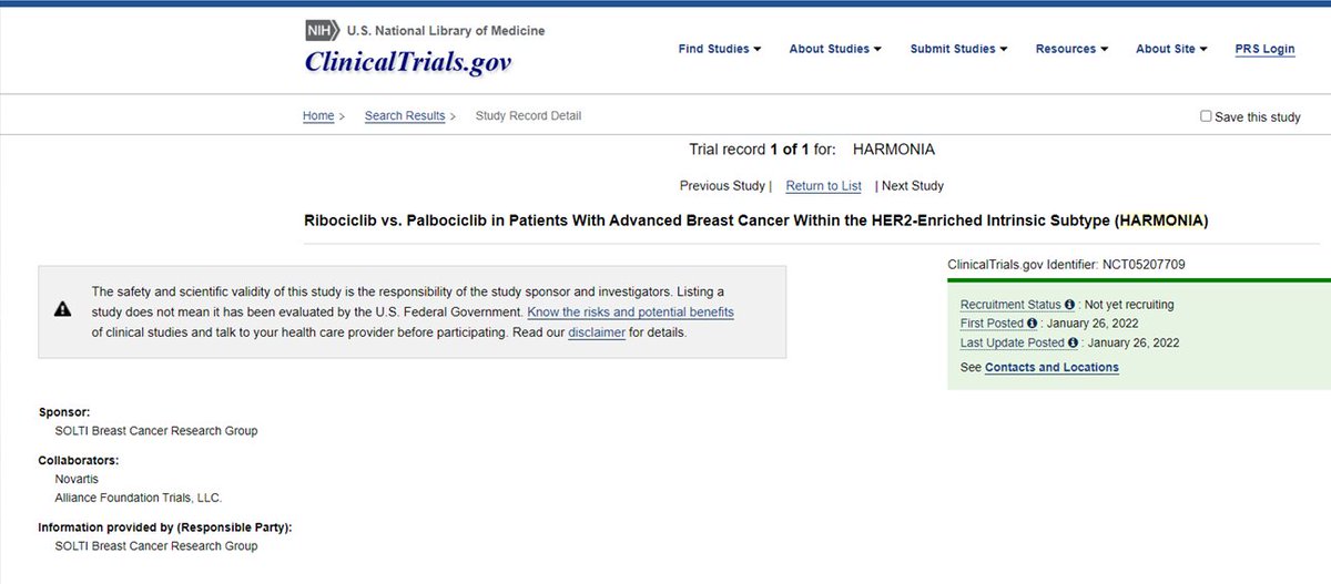 I never thought the illusion that would make me. So happy to have our HARMONIA trial out: NCT05207709 

<a href="/_SOLTI/">SOLTI #cancerresearch</a> @prat_aleix <a href="/StoverLab/">Daniel Stover, MD, FASCO</a> <a href="/DrLisaCarey/">Lisa Carey, MD, ScM, FASCO</a> <a href="/ALLIANCE_org/">Alliance for Clinical Trials in Oncology</a> <a href="/NovartisCancer/">Novartis Cancer</a>  

First SIV in March!