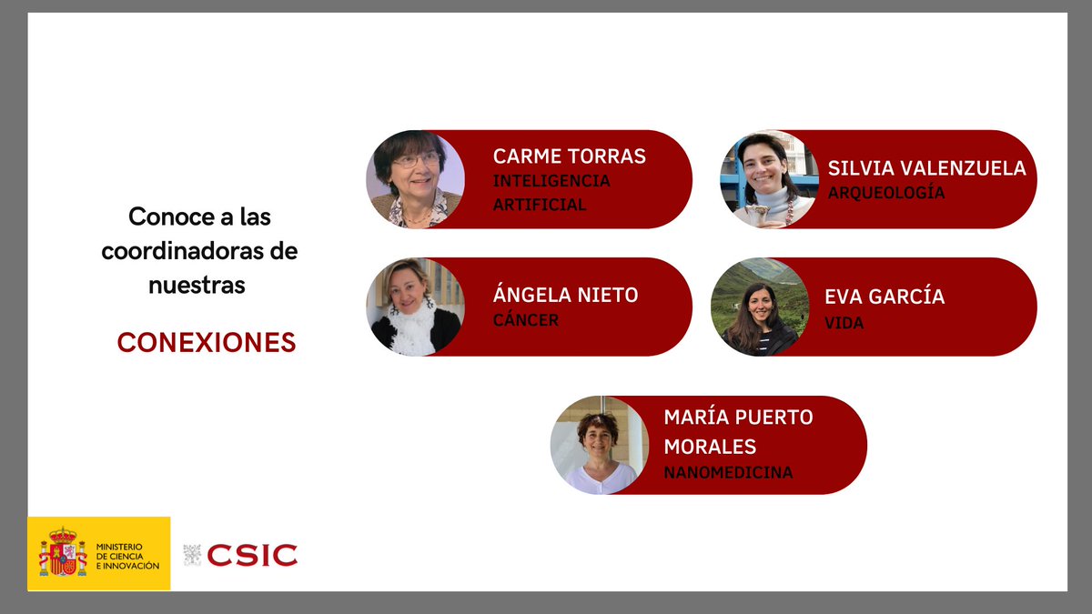 👧🧬¿Sabías que más del 50% de los coordinadores de nuestras #ConexionesCSIC son #mujeres? ¡Acompáñanos para descubrir las experiencias de nuestras #LeadersInScience!
#diamujeryninaenciencia #MujeresEnCiencia #WomeninSTEAM #11F2022 #mujeryciencia #CSIChubs <a href="/11defebreroES/">Día Mujer y Ciencia</a>