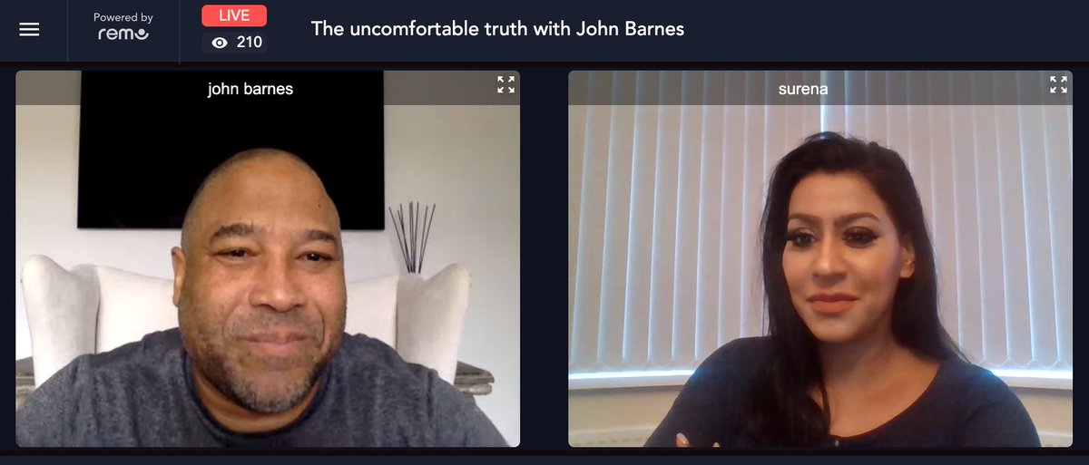 What a fantastic end to #RaceEqualityWeek ! This morning, our Co-Chair of 2GeTher (our Black, Asian and Minority Ethnic colleague networking group) Surena Masih sat down with John Barnes to discuss the uncomfortable truth about #racism.