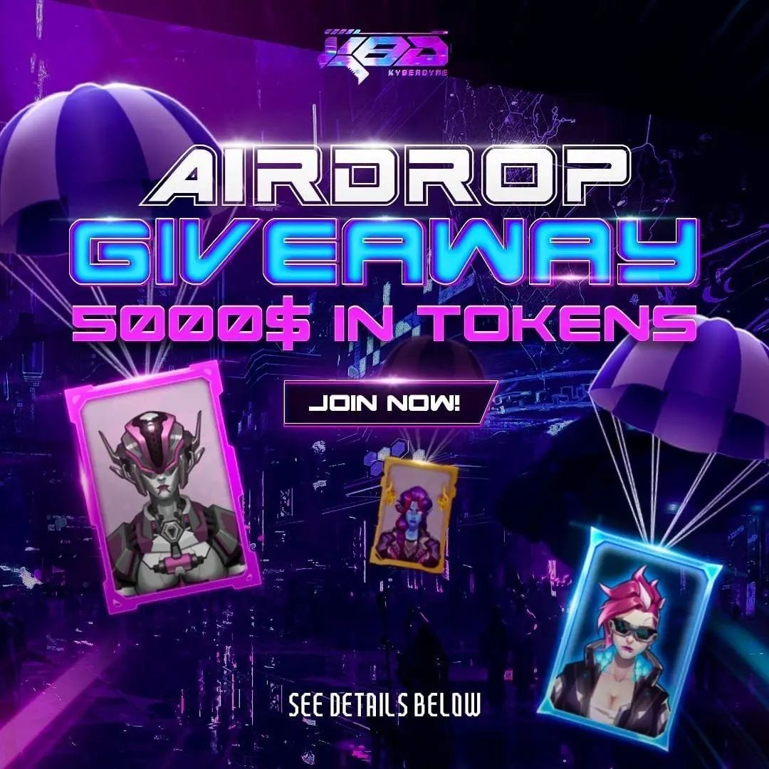 How to enter the 5000$ airdrop giveaway! 👀

1️⃣ Follow <a href="/kyberdyne/">Kyberdyne</a>
2️⃣ Join our Discord/Telegram (link in bio)⁠
3️⃣ Tag a friend on this post. ⁠
⁠
1 Tag = 1 Extra Entry
t.me/Kyberdyne_offi…