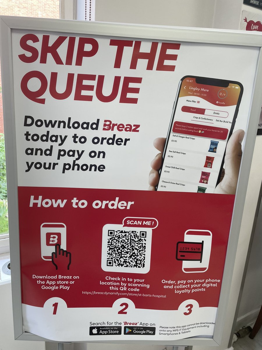 EatwellWhipps's tweet photo. Don’t forget to take advantage of the Breaz System. Download the App, order your food and drinks and skip the queue. Just CLICK &amp; COLLECT.@Elior_Group @eatwellelior @BHstaffside @elioruk @WhippsCrossHosp @elioruk @BHstaffside @BartsWellbeing https://t.co/UdaDk4TKEj