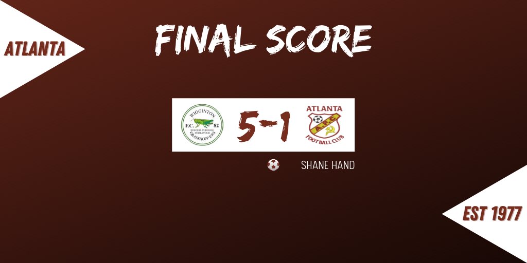 𝐅𝐮𝐥𝐥 𝐓𝐢𝐦𝐞 | Atlanta Register their first loss of the season last Sunday, away at Wigginton.

The result makes the return fixture all the more important with a win now essential to regain title hopes.

👕 Home Kit Sponsor: JFall Electrical
👕 Away Kit Sponsor: <a href="/Upper90Tips/">Upper 90 Tips</a>