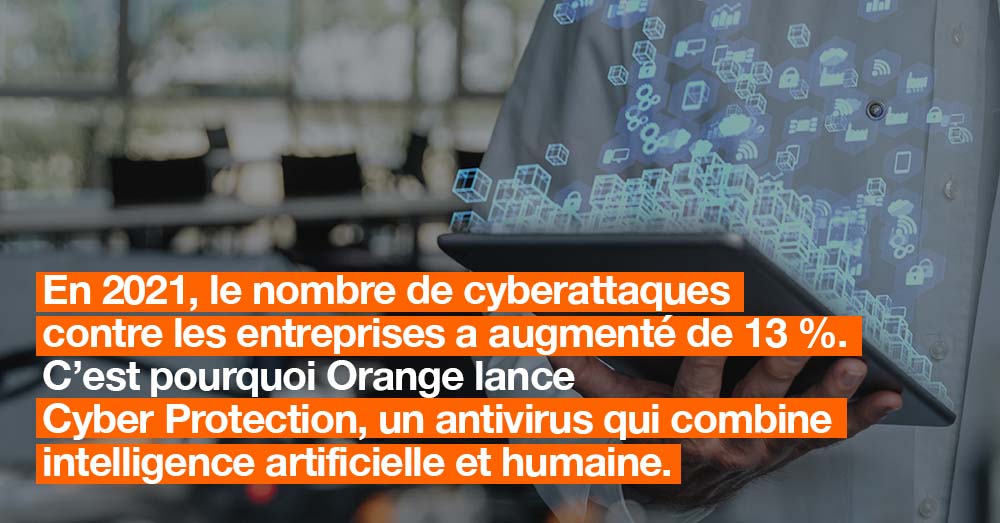 OrangePro's tweet photo. Si vous n’avez pas le temps de lire l’intégralité de notre article sur la protection contre les cyberattaques grâce à l’intelligence artificielle, le voici en 6 lignes 👇 https://t.co/0pd3EOF0fd