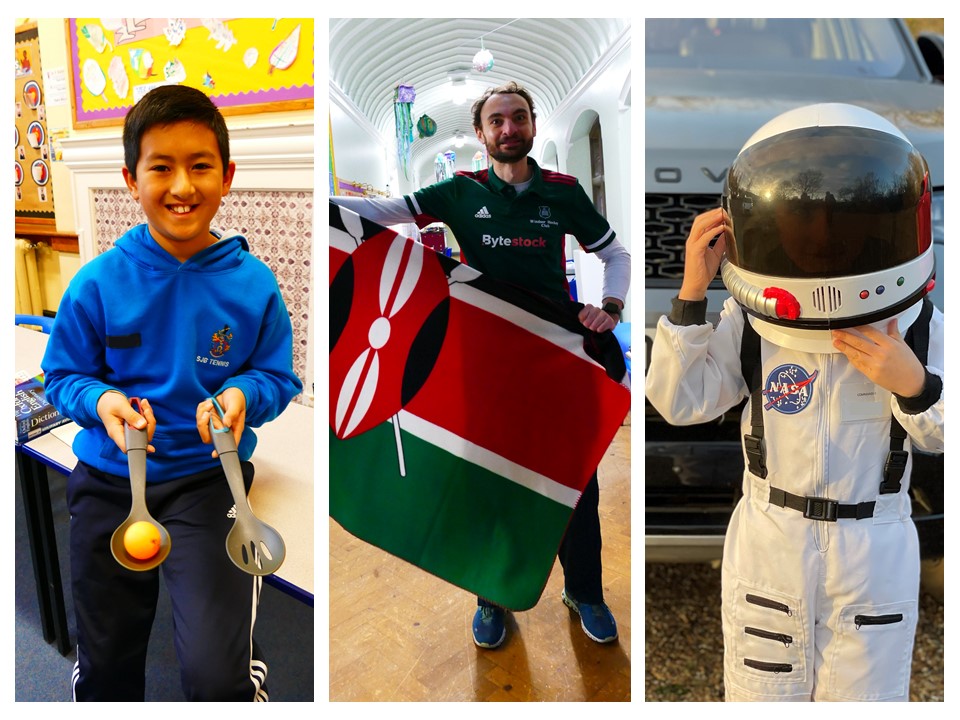 Boys and teachers are embracing our #childrensmentalhealthweek Mufti Day, themed #DressToExpress, by showcasing something that others might not know about them. Who knew that Raiyen loves baking, Mr Snell misses Kenya and Krish wants to go to space. 👨‍🍳🦒🚀 
<a href="/Place2Be/">Place2Be</a>