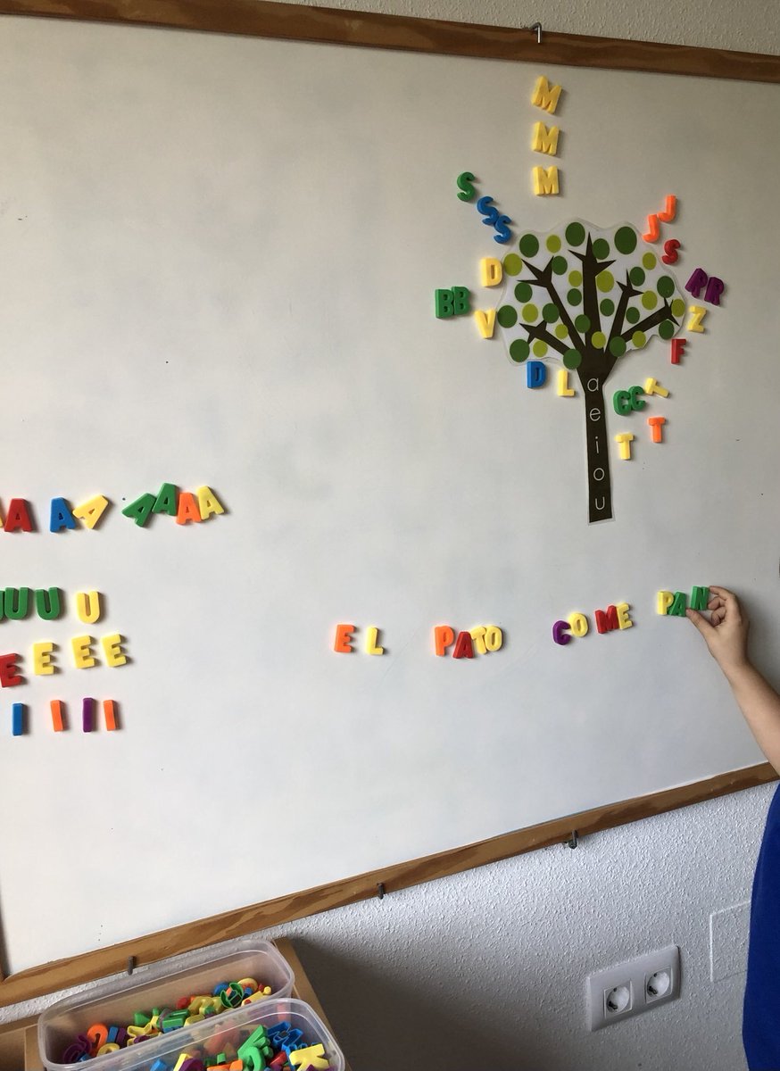 Uso del método fonético + intenso trabajo en conciencia fonémica, silábica y semántica facilita el aprendizaje de la lectura y escritura. Peque con graves alteraciones en el habla, iniciada la reeducación del habla y lectoescritura, de forma paralela, hace solo 3 meses.