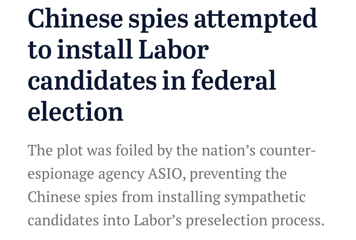 Truthnotlies85's tweet photo. @Mcali4 @intouchfornow @YossaGiggis @PeterDutton_MP Any idea why China want a Labor Government? https://t.co/so2SSUWj14
