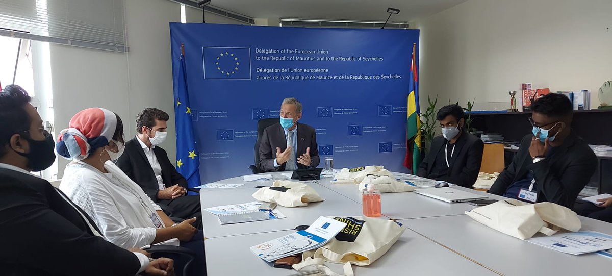 Young people have their own perspective of the world &amp; they have a lot to say. Glad to launch the EU-Mauritius Youth Forum, a 1st in our cooperation in #Mauritius, providing a space to young people to share their views on 🇪🇺 programmes &amp; to shape our partnership with 🇲🇺.