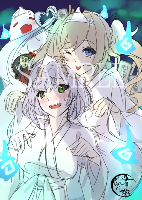 #Skeb #Commission #有償依頼 skebリクエスト22【ラフ】 原神バーバラ&ノエル 幽霊娘  またまた原神リクエストありがとうございます  お化けとか妖怪とか、怖いはずなのに可愛い化する文化がありますよね。怖いのを可愛い化させて和らげる感じでしょうか  今回は純和風スタイル!