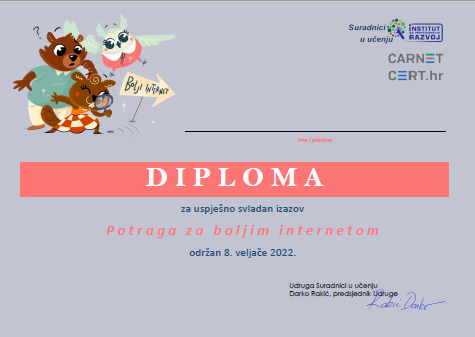 ucitelji_hr's tweet photo. Zanima li vas kako je protekla Potraga za boljim internetom 2022. za učenike? Analizirali smo zadatke, pripremili diplome i nagrade i objavili rezultate i popis nadimaka najboljih rješavača potrage. Jesu li i vaši učenici među njima?  https://t.co/HVck2XawKu
 #DSI2022HR #SID2022 https://t.co/YFjMj4sWQ8