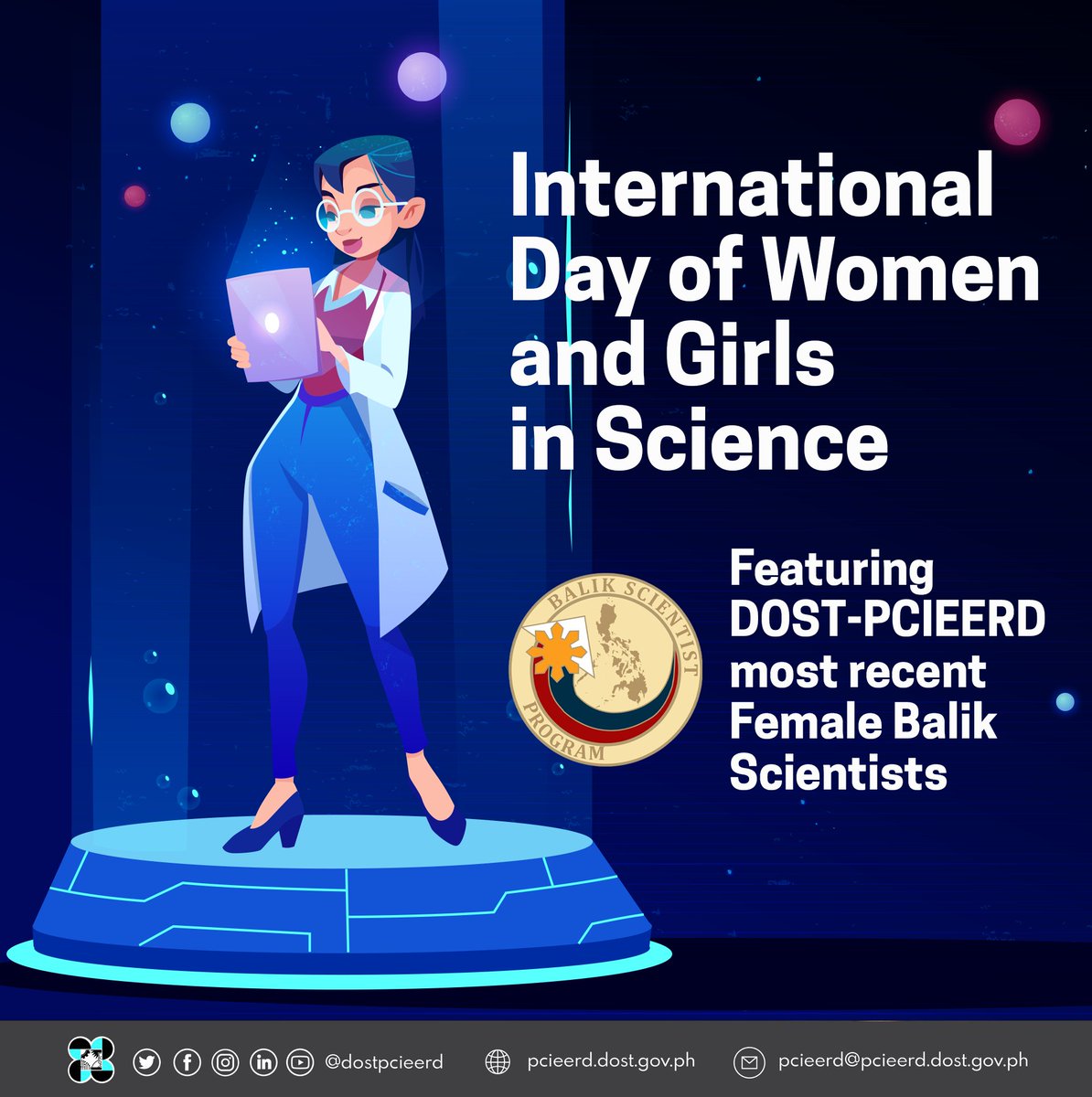 dostpcieerd's tweet photo. We are celebrating the #WomeninScienceDay! 
We are featuring some of our most recent female balik scientists and their achievements. Check out the posters to see how these empowered #women are making a difference in the #science community!
@dostph @balikscientist https://t.co/ctIb4yybpv
