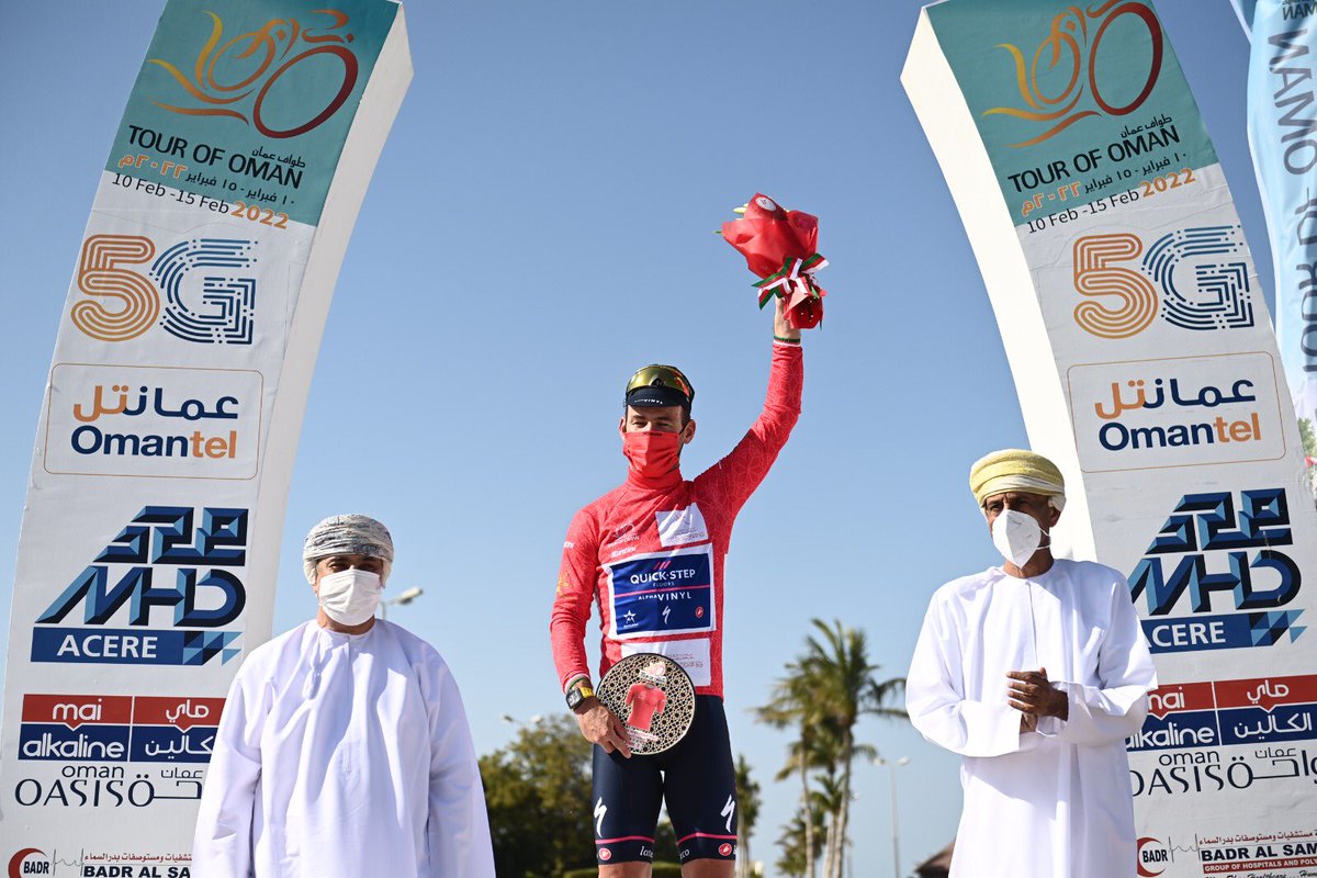 soudalquickstep's tweet photo. Your new #TourofOman GC leader!
Photo: A.S.O./Oman Cycling Association/Alex Broadway https://t.co/wE6zCCg2R5
