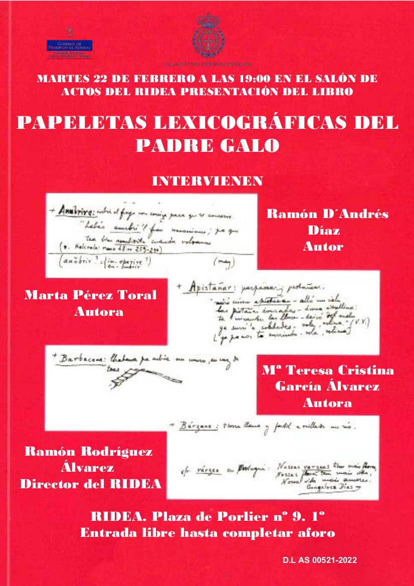 Presentación del libro 'Papeletas lexicográficas del Padre Galo'