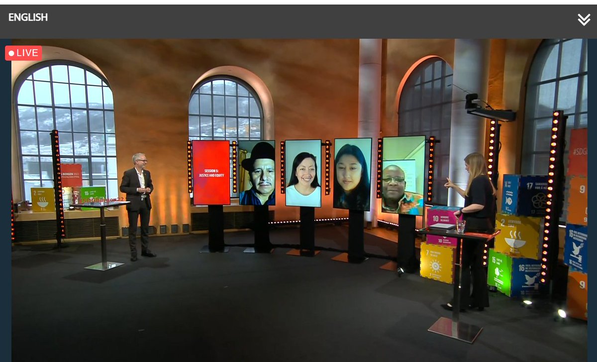 GRIPInequality's tweet photo. The JUSTICE AND EQUITY session at #SDGbergen22, showing in real-time that global, inclusive discussions can, should, and must, happen 👏👏👏 Thank you @noradno and @UNDPOGC for joining GRIP in organising this session! https://t.co/hBSWWQpDUE