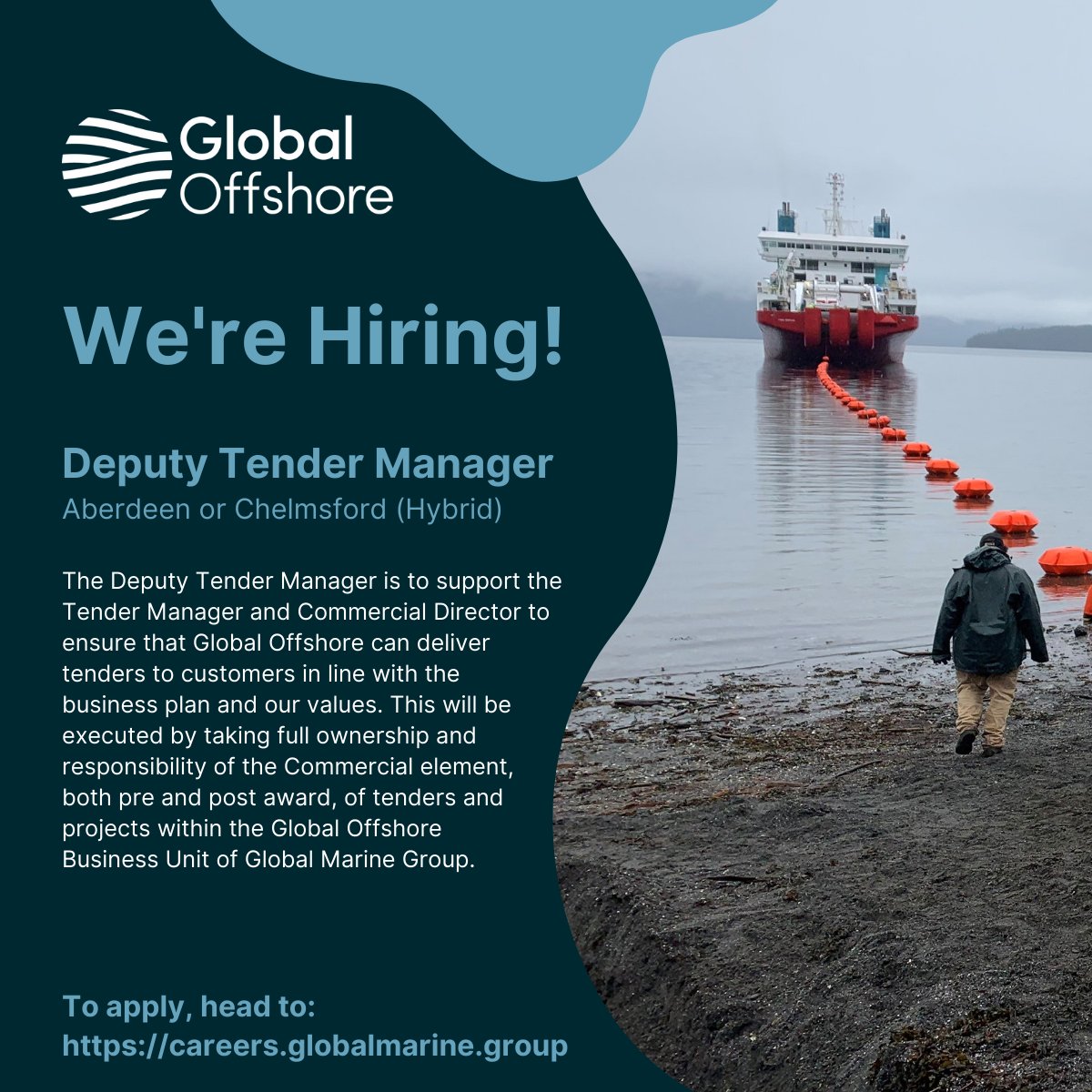 Job vacancy: Deputy Tender Manager
Location: Aberdeen or Chelmsford (Hybrid working)

Find out more and apply: hubs.ly/Q013Z63L0 

#commercialjobs #offshorewindjobs #energyjobs #oilandgasjobs