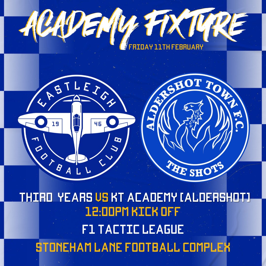 EastleighFCAcad's tweet photo. 📋 Our Third Year #Spitfires are in action today at 12pm - here's how they will line up against KT Academy (@AcademyATFC) in the @TacticLeague! 👊 https://t.co/dn60Ww9ne9