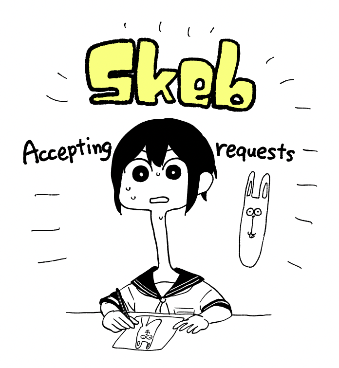【Skeb】
Started opening Skeb requests
https://t.co/XNPZHC6P03
・"She is Rokurokubi" is OK
・I can't accept "Ka「」Ku「」Shi「」Go「」To「"