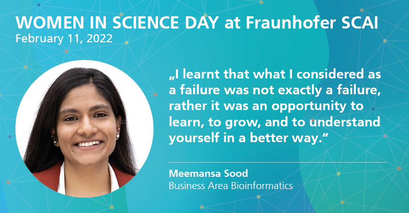 'I work with patient level data and it is really interesting to see the diversity it holds and how #AI and #ML can help to understand the complexities underlying these diseases', @MeemansaSood reports. Read her full interview at: s.fhg.de/wisd22 #WomenInScienceDay