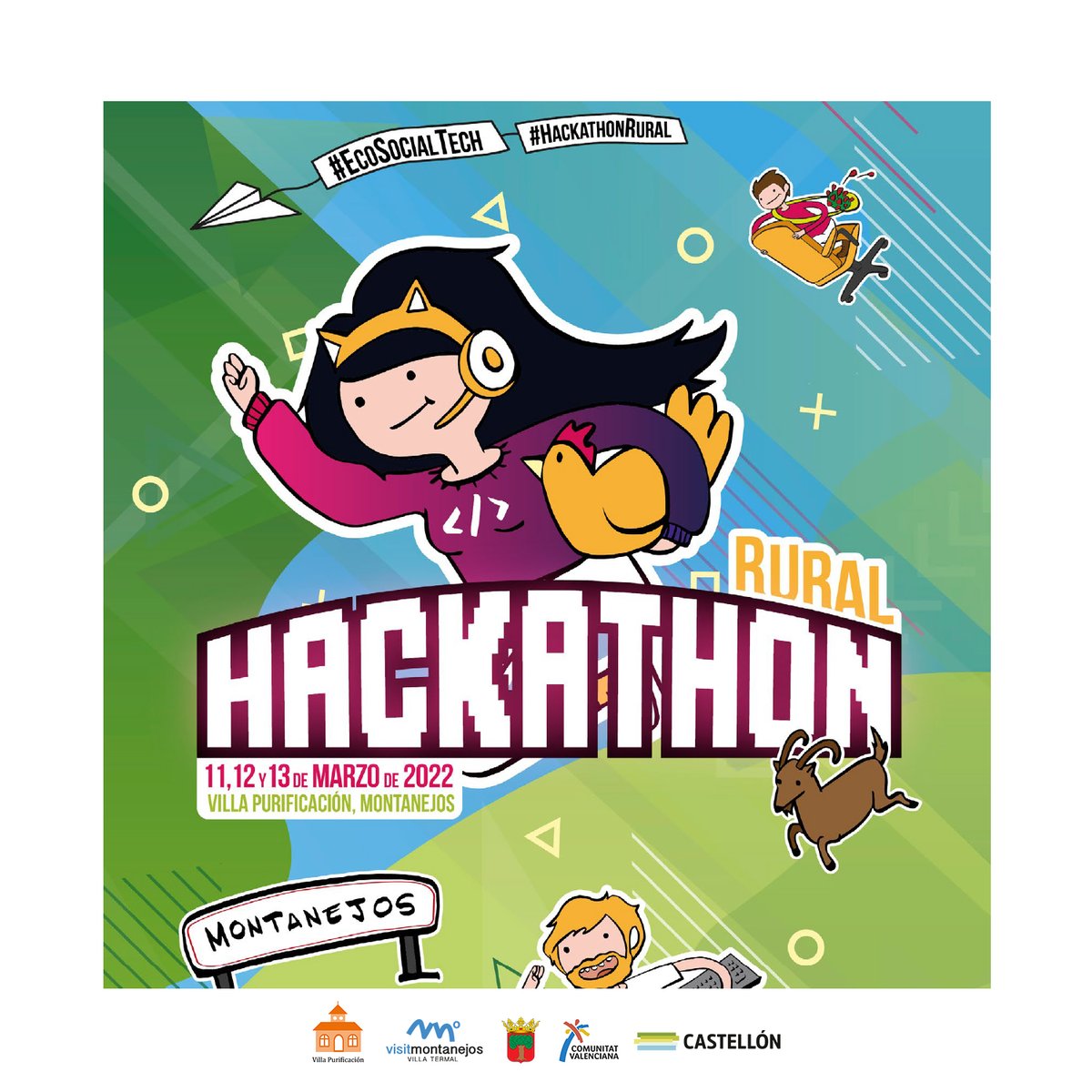 VisitMontanejos's tweet photo. ¡Montanejos acogerá el primer #HackathonRural de España! 🎉

📅 Los días 11, 12 y 13 de marzo en Villa Purificación.
✅ Toda la información aquí 👉🏻https://t.co/9oyqIwRfXD

#VisitMontanejos #MontanejosTeActiva⁣⁣⁣ #MontanejosEsCultura #EcoSocialTech https://t.co/bEHbuMk54A