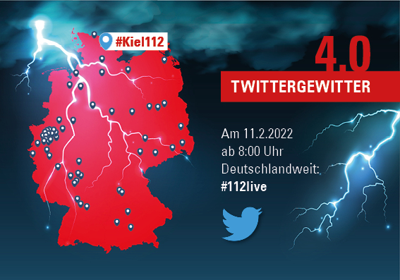 FeuerwehrKiel's tweet photo. Moin und willkommen zum #Twittergewitter der Feuerwehren in Deutschland. Auch wir sind dabei und halten euch heute über unsere Einsätze sowie durch allgemeine Infotweets über die Notrufnummer 112 und unsere #Berufsfeuerwehr #Kiel auf dem Laufenden. #kiel112 #112live https://t.co/VCtEgXn0Gr