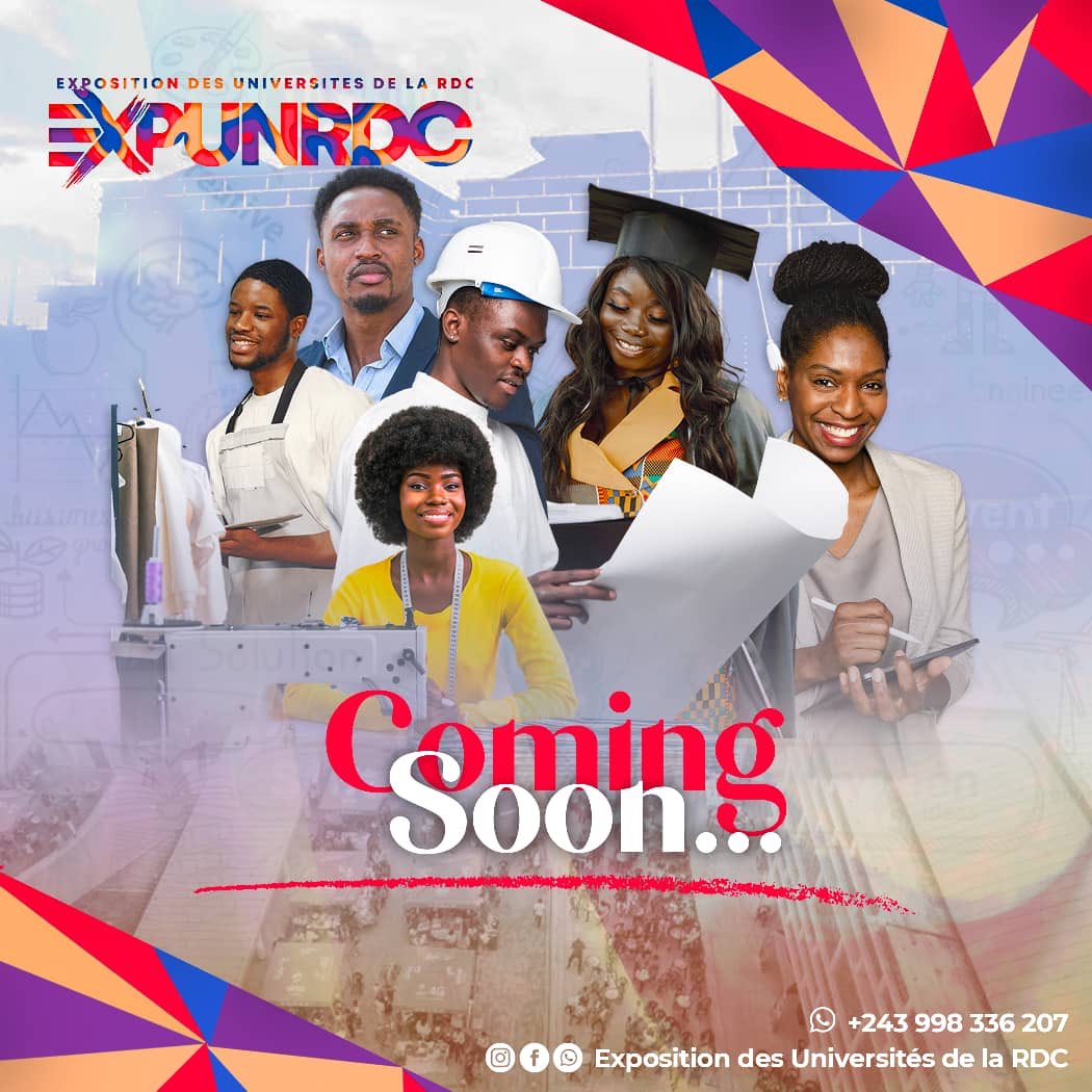 EXPUNRDC, salon d'opportunités pour les jeunes congolais porteurs des projets innovants.
Coming soon....
#ExpunRDC6
#EditionNationale
#jeunessecongolaise
#Développementnadege