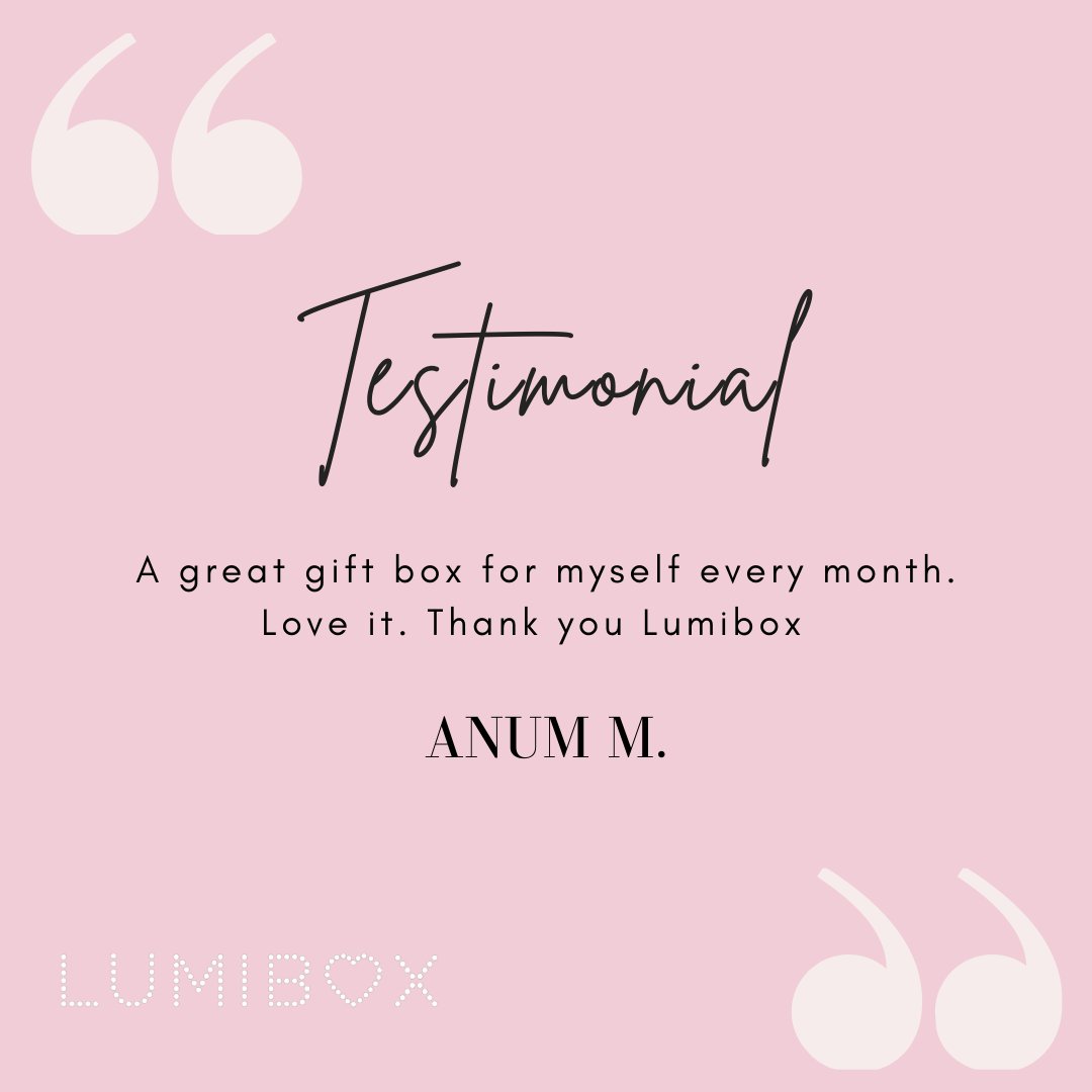 au_lumi's tweet photo. ⭐⭐⭐⭐⭐ Customer Review 

A great gift box for myself every month. Love it. Thank you Lumibox 💕 - Anum M. 

Thank you so much for the lovely feedback you guys take the time to leave! We appreciate it so much! https://t.co/oQv5mAsERH