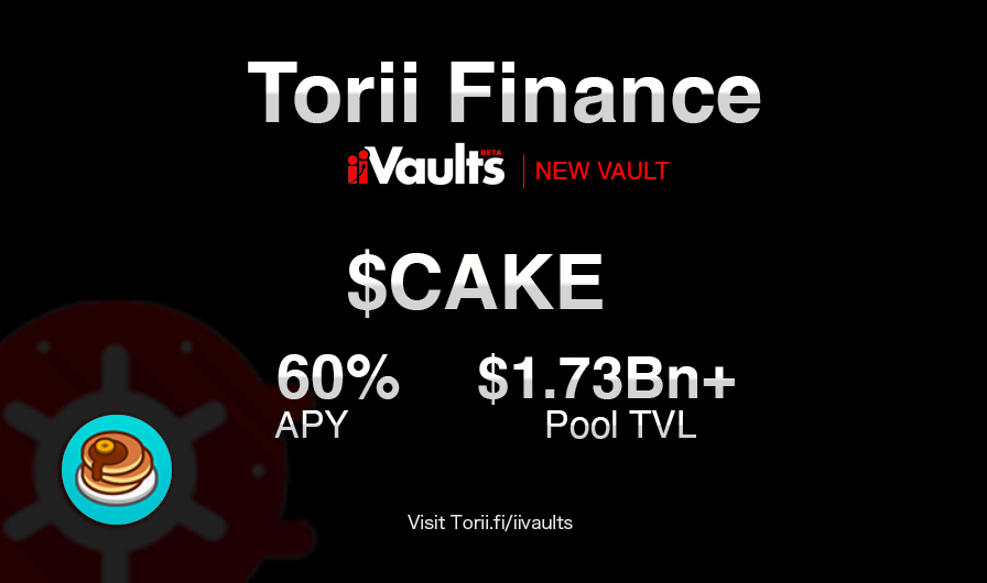ToriiFinance's tweet photo. ⛩️ NEW iiVault ADDED ⛩️
➡️ Single Token Vault: $CAKE
⚡️60% APY⚡️
✅ $1.73Bn+ Pool TVL
✅ 0% Deposit fee
Visit https://t.co/EEDn90p5EV
#TORII $TORII #DeFi #iiVaults @PancakeSwap $CAKE #CAKE https://t.co/XAFSXProTA