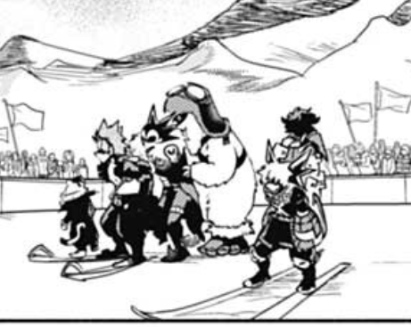 At first glance it looks like Bakugo is giving Deku a piggyback ride, I still don't get that panel.😂